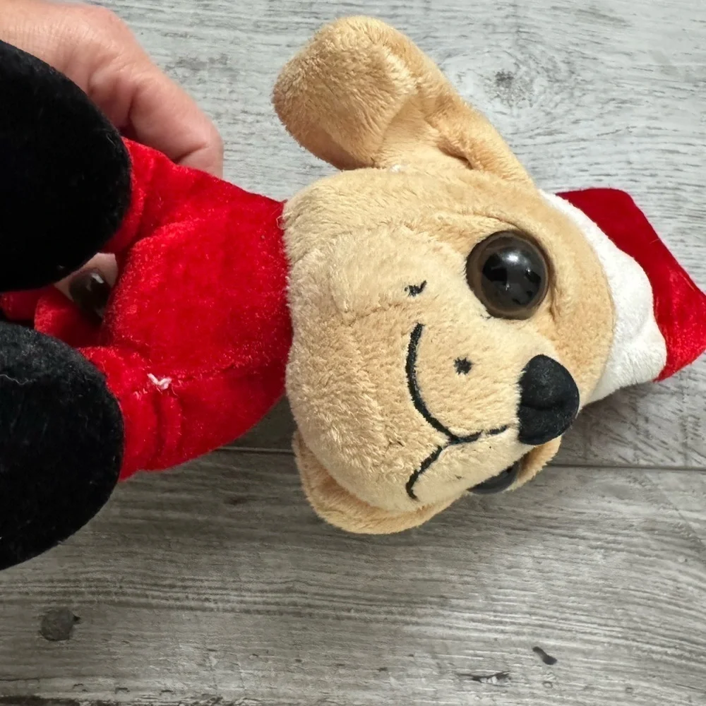 Dan Dee Cream PUPPY DOG In Santa Suit Christmas Stuffed Animal Plush Toy Vintage - Picture 3 of 9